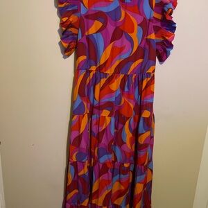 Vibrant Multicolor Maxi Dress
